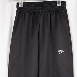 Speedo Youth Small Black Warmup Pants Elastic Waist Swim Team